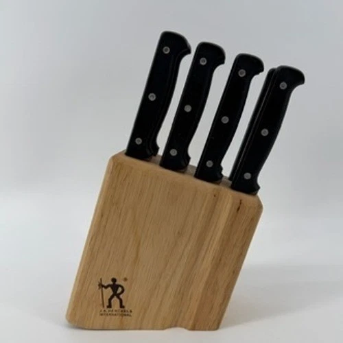JA Henckels International EverSharp Pro 8 Piece Steak Knife Set with Wood Block