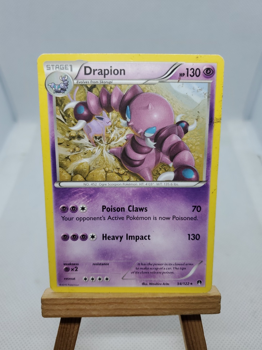 Rare Drapion Pokemon Card BREAKpoint Set 54/122
