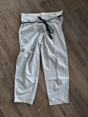 Humanoid Stoffhose Damen Gr. L Gestreift Blau Weiß Weit Locker