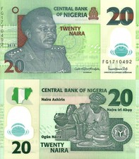 Nigeria 20 naira 2018 P-34n(2) UNC