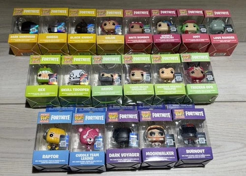 Funko Pocket Pop Fortnite Keychain Set of 19 - Havoc, Brite Bomber, Omega, Zoey