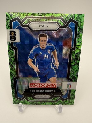 2026 Panini Prizm Monopoly World Cup Federico Chiesa Green Wave