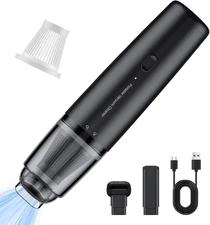 Car Handheld Vacuum Cordless 13000 PA Suction Power, Portable Mini Black