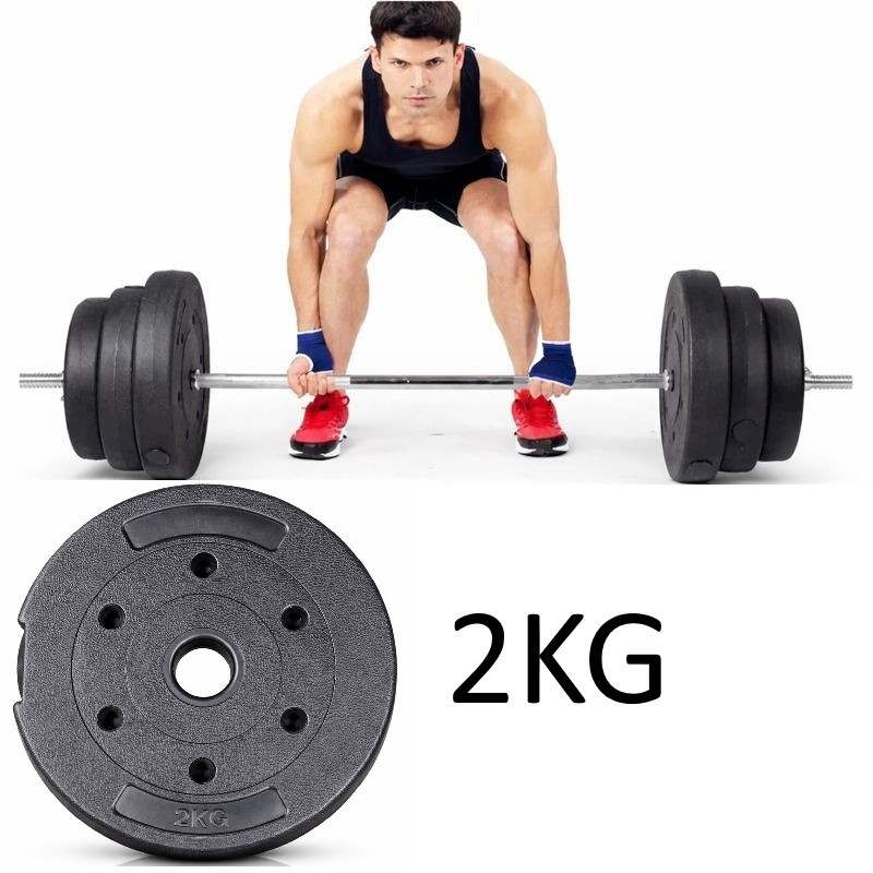 Piastre Pesi 2kg Standard 1" Vinile Bilanciere Manubri Sollevamento Dischi Allenamento