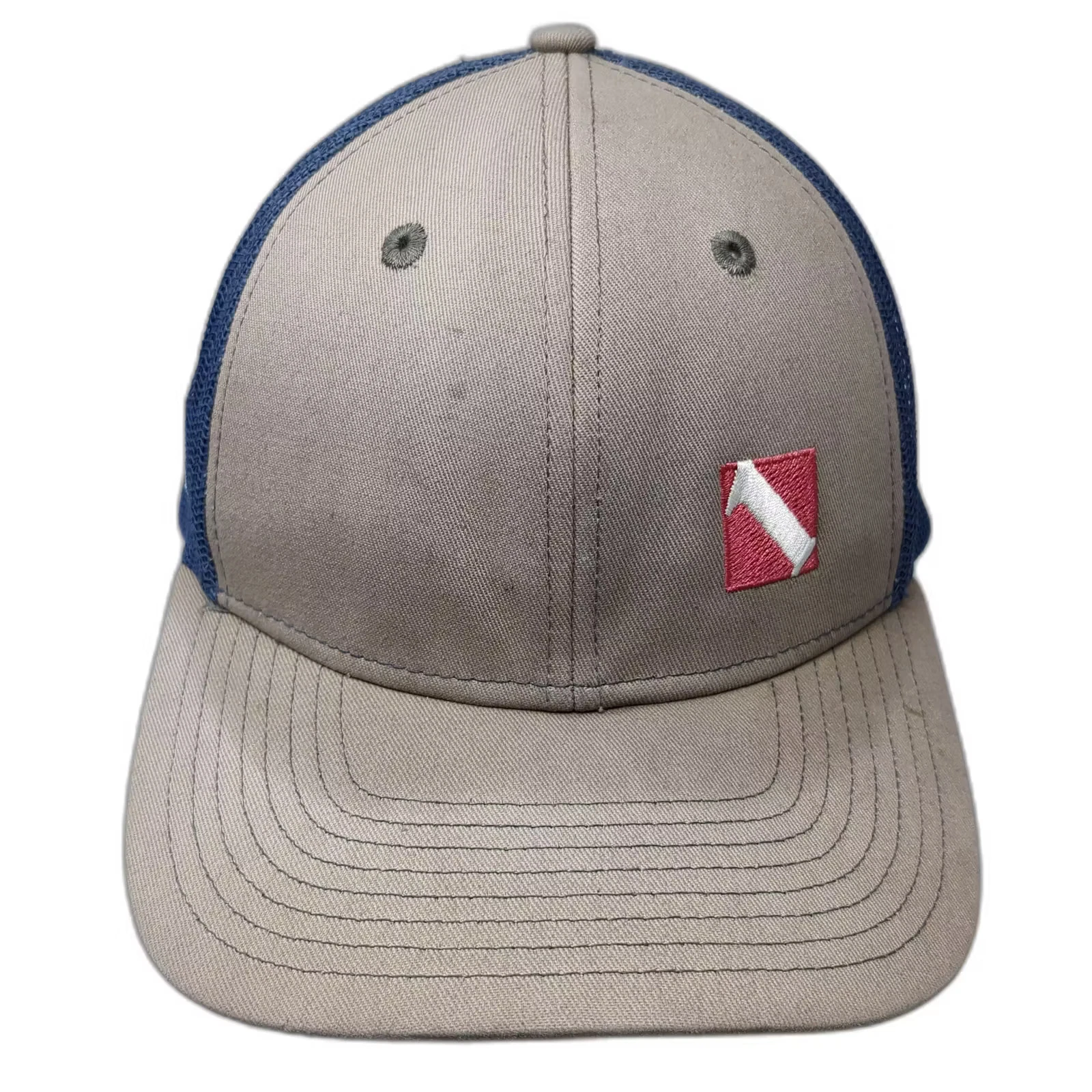Port Authority Gray Blue Trucker Hat One Size Scuba Flag J.M. Thomas Products