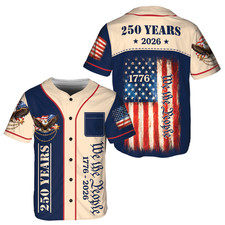 USA 250th Anniversary Baseball Jersey, We The People Patriotic America Shirt _ e