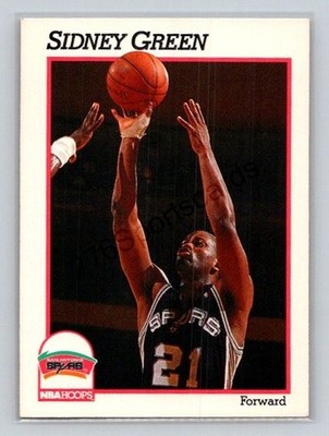 1991-92 Hoops Sidney Green San Antonio Spurs #191