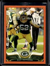 2013 Topps Chrome Clay Matthews Orange Refractor #107 Packers