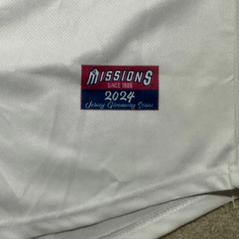 Camiseta de béisbol para hombre XL extra grande blanca nueva sin etiquetas San Antonio Missions Nolan Ryan Foto 4 de 4