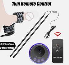 Electric Stretcher Enhancer Ball Scrotum Ring Delay Ejaculation Men Remote