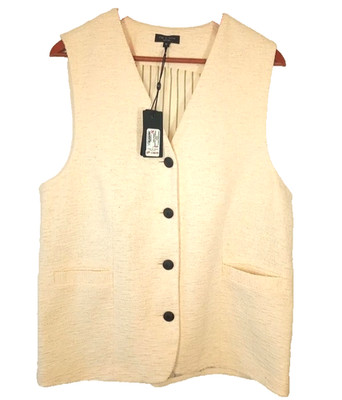 Damen Rag & Bone Charlotte italienische Tweed Weste Weste neu mit Etikett UVP 380£