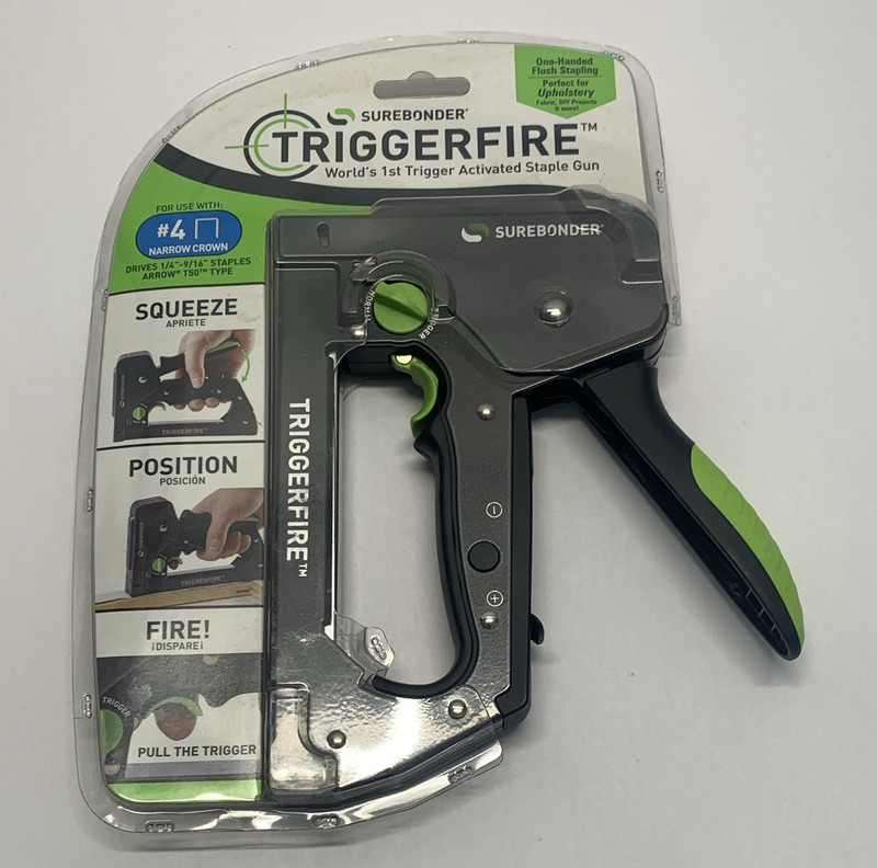 Surebonder TriggerFire Trigger-Activated Heavy Duty Narrow Crown Staple Gun