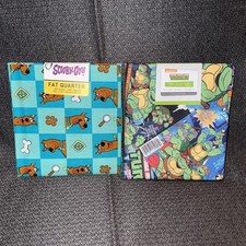 Scooby Doo Teenage Mutant Ninja Turtles Fat Quarter Cotton Fabric Lot Of 2