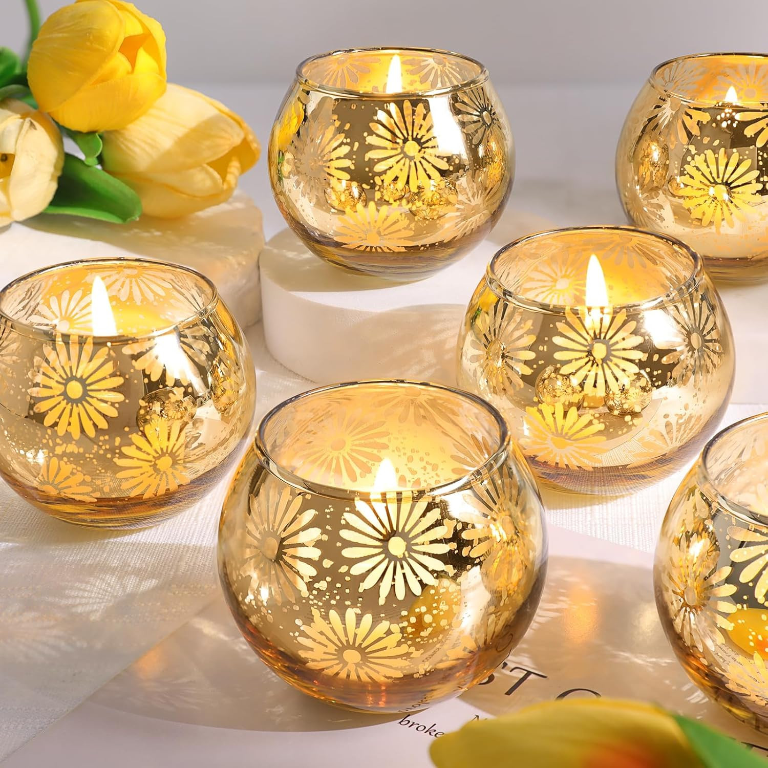 S Set Of 12, Round Tealight Candle Holder