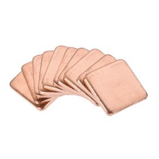 Flat IC Chipset Thermal Copper Heatsink for CPU GPU 15 x 15 x 1.8mm 10pcs
