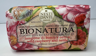 Nesti Dante Bio Natura Wild Raspberry and Nettle Bar Soap 250 gr. / 8.8oz
