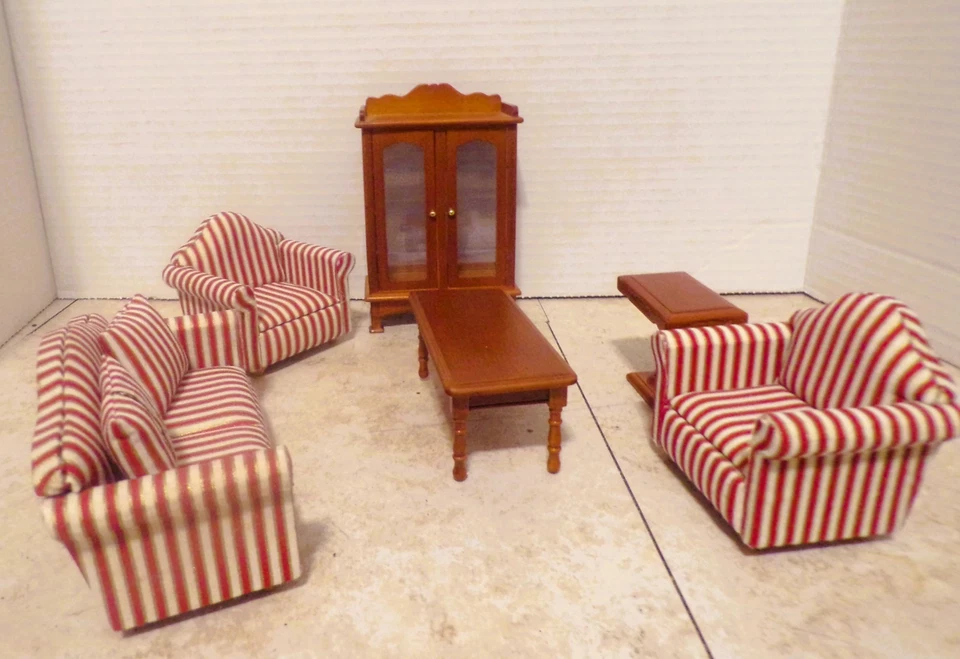 Melissa & Doug Casa de Muñecas Muebles Sala 8 Piezas Sofá Gabinete Mesa ++++ Foto 3 de 4