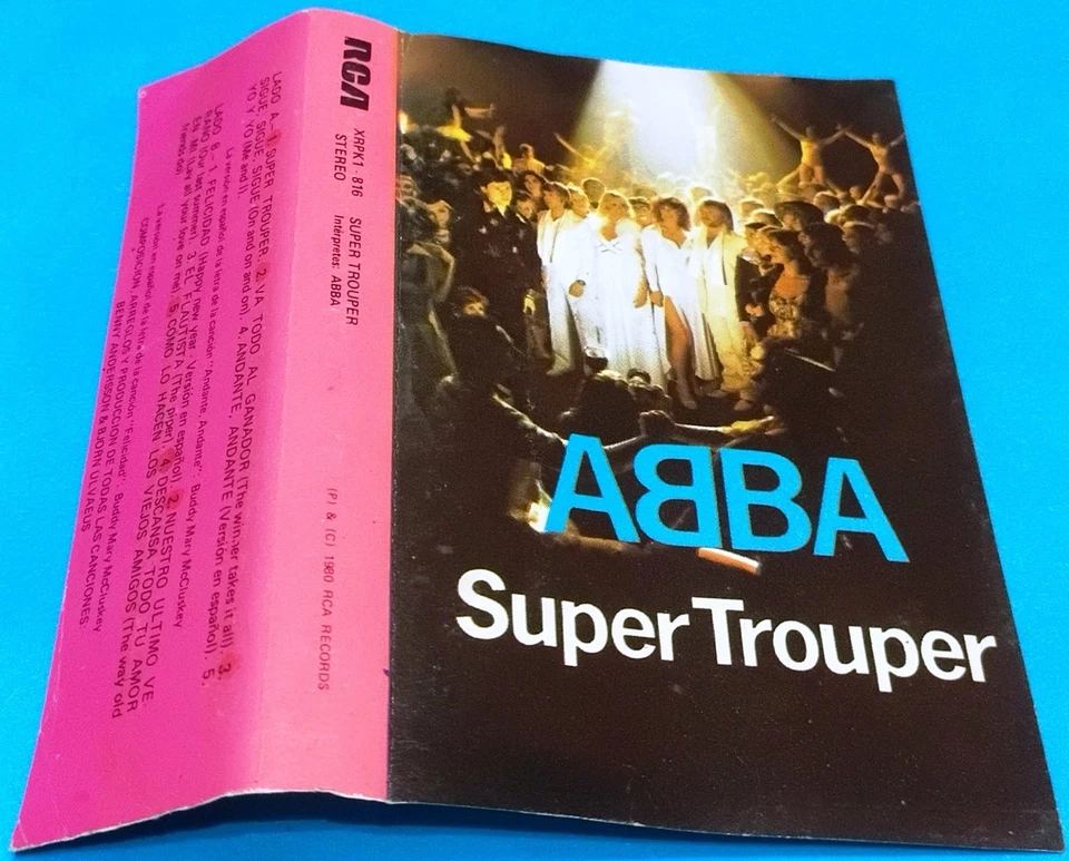 ABBA "Super Trouper" 1980, MADE IN PERU, WHITE PAPER LABEL (SPANISH TITLES) (VG+ - Image 4 of 4