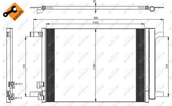Air Conditioning Condenser Fits Skoda Kodiaq 2.0 TSI 4x4 2.0 TDI NRF 35968 - Image 98