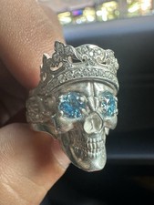King Skull Ring 925 11