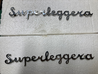 (2) Alfa, Aston Martin, Carrozzeria, Lancia original factory Superleggera script