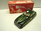 Marx 1950's Tin Wind Up Dick Tracy Siren Squad Car in BOX. Works & Complete. A+