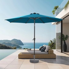 9ft Outdoor Patio Umbrella - Market Table Pool Deck Umbrella UPF50 UV Protec...