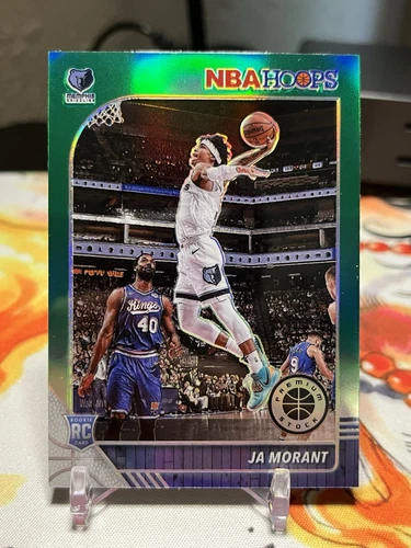 2019-20 Panini NBA Hoops Premium Stock - Ja Morant #259 Green Prizm (RC)