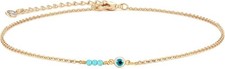 Gold Dainty Evil Eye Choker Necklace,14K Gold Plated Cute Tiny Three Blue Tur...