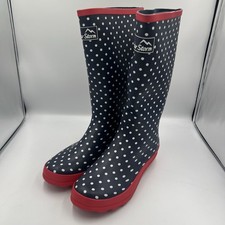 Peter Storm Women’s Blue Polka Dot Tall Wellington Wellies Boots UK Size 8
