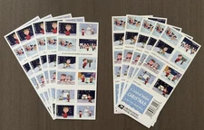 2015 wholesale Charlie Brown Xmas /Collection - 5 sheets of 20.total 100 stamps