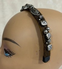 Ornate Silver Tone Trim Ladies Headband Hair Accessory