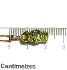New 14k yellow gold .02ct diamond peridot gemstone pendant necklace 2.5g 18" — photo 5