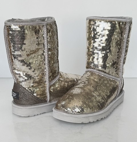 UGG CLASSIC SEQUIN SILVER LIMITED HOLIDAY EDITION WOMEN SIZE 9 RARE 🔥 - Bild 10 von 19