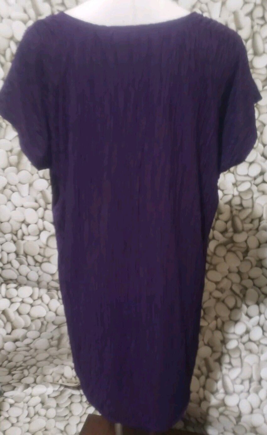 Linea Donatella Purple Short Sleeve V Neck Vintag… - image 3