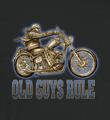 Old Guys Rule King of the Road Motorcycle Pocket Medium Tee Shirt,100/% Cotton