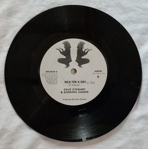 Dave Stewart & Barbara Gaskin-Leipzig Vinyl 7" Single.1983 BROKEN 6. - Picture 4 of 4
