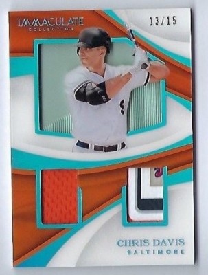 2017 Panini Immaculate Chris Davis #d /15 Tag Patch Baltimore Orioles