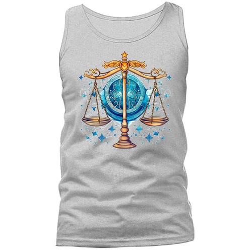 Camiseta sin mangas Libra signo zodiacal horóscopo gráfico astrológico - Imagen 8 de 11