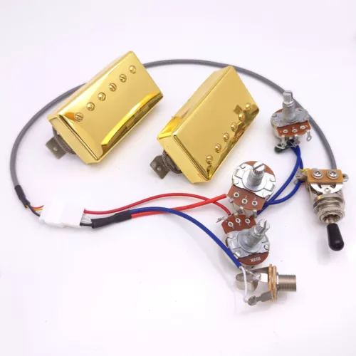 498R 498T Guitar Alnico V Pickups 2C with 2V1T Wiring Harness for Gibson Guitar