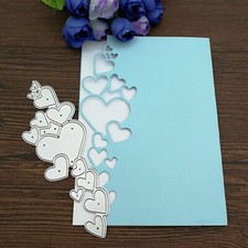 Heart Border Metal Die Cuts,Hearts Lace Edge Frame Wedding Cutting Dies Cut S...