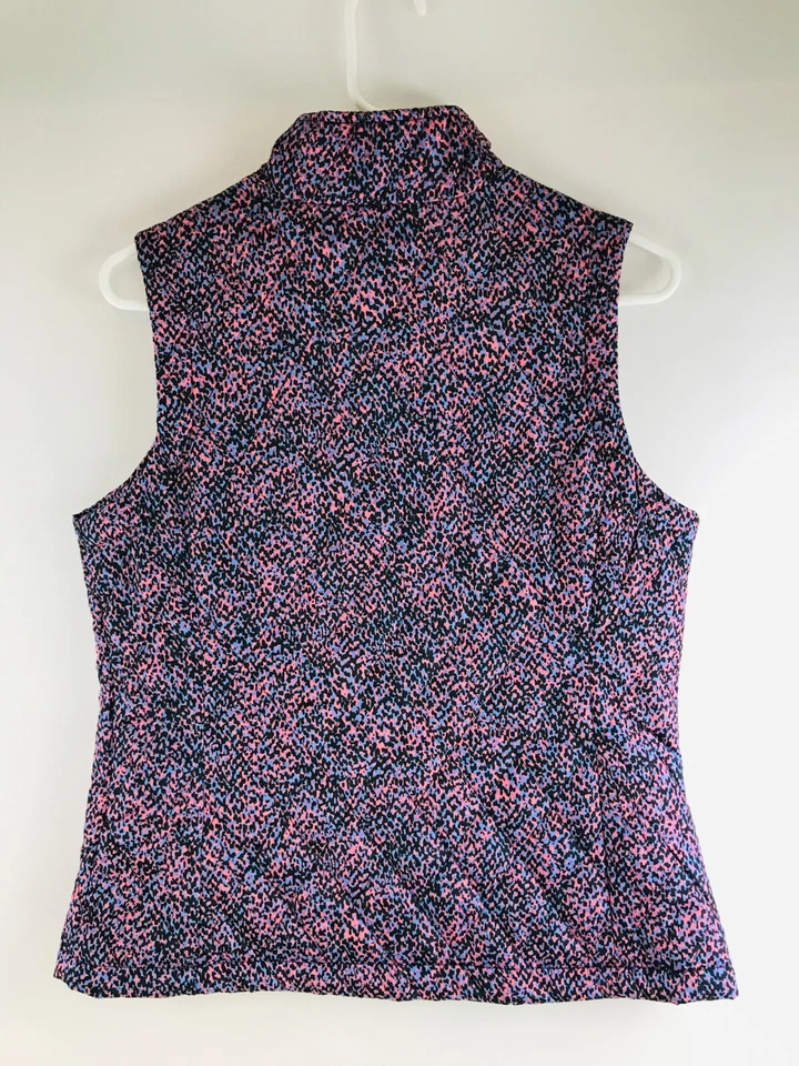Exertek Vest, Women's Size Small, Black Pink Blue, Full Zip, Quilted - Image 2 of 4
