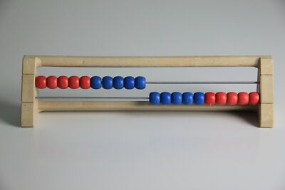 20`er Rechenrahmen rot-blau, Abakus, student`s abacus, System ''Kühnel'' ReWood 