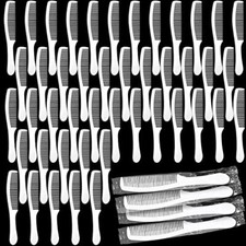 Combs Individually Wrapped, 200 Pcs Disposable Combs in Bulk Plastic White