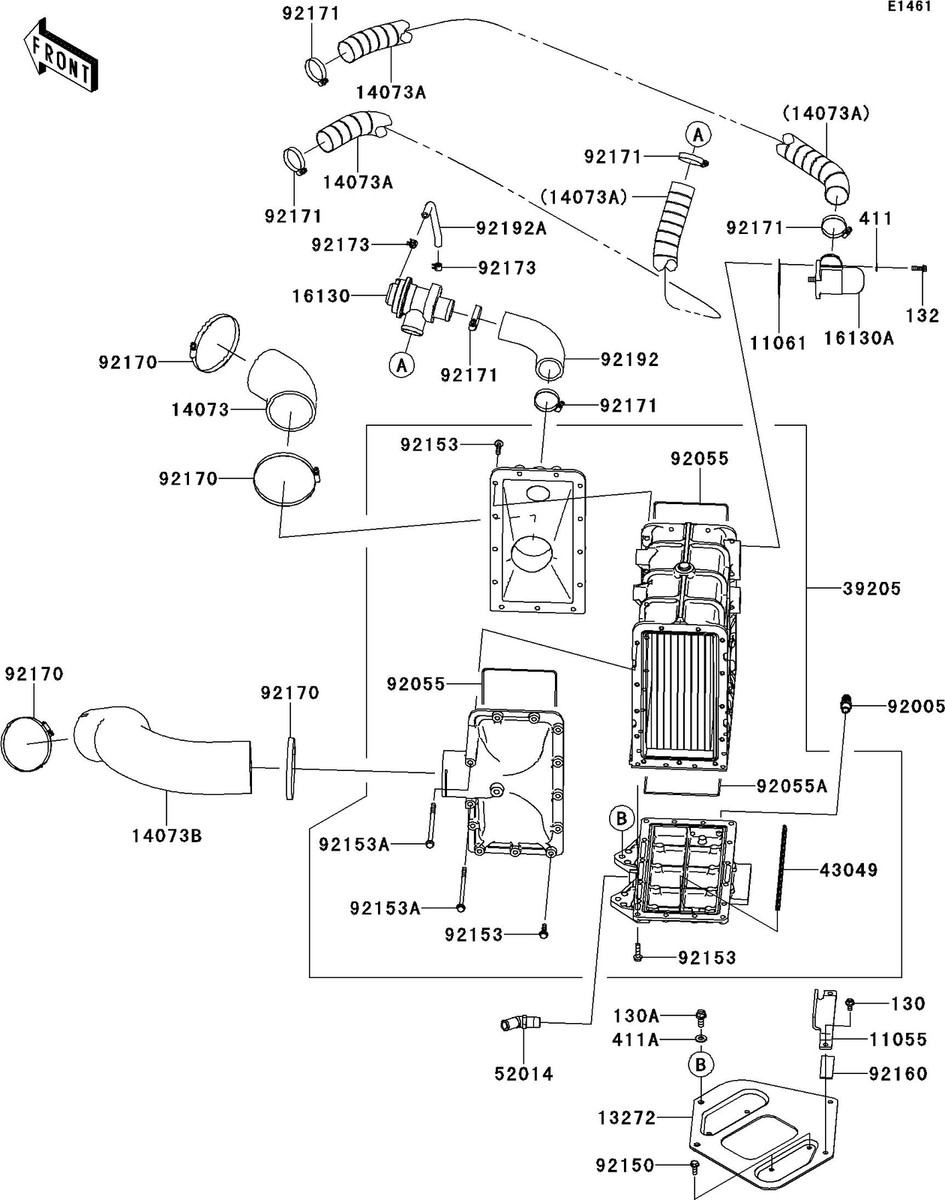 ULTRA300LX'12 OEM section (Inter-Cooler) parts Used [K3790 ULTRA300LX'12 OEM section (Inter-Cooler) parts Used [K3790