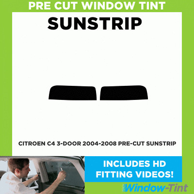 Pre Cut Tönungsfolie Limo Black Für Citroen C4 3-Türer 2004-08 Front 5%