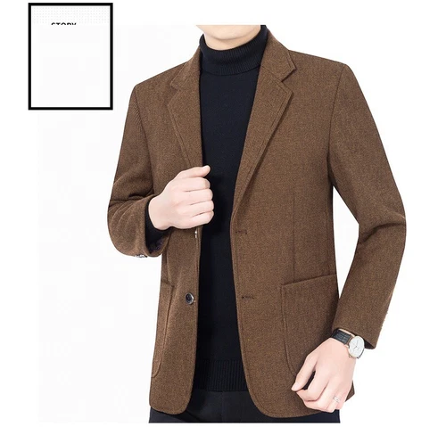 Men Work Blazer Jacket Business Formal Casual Button Slim Fit Suit Coat Tops - Picture 12 of 26