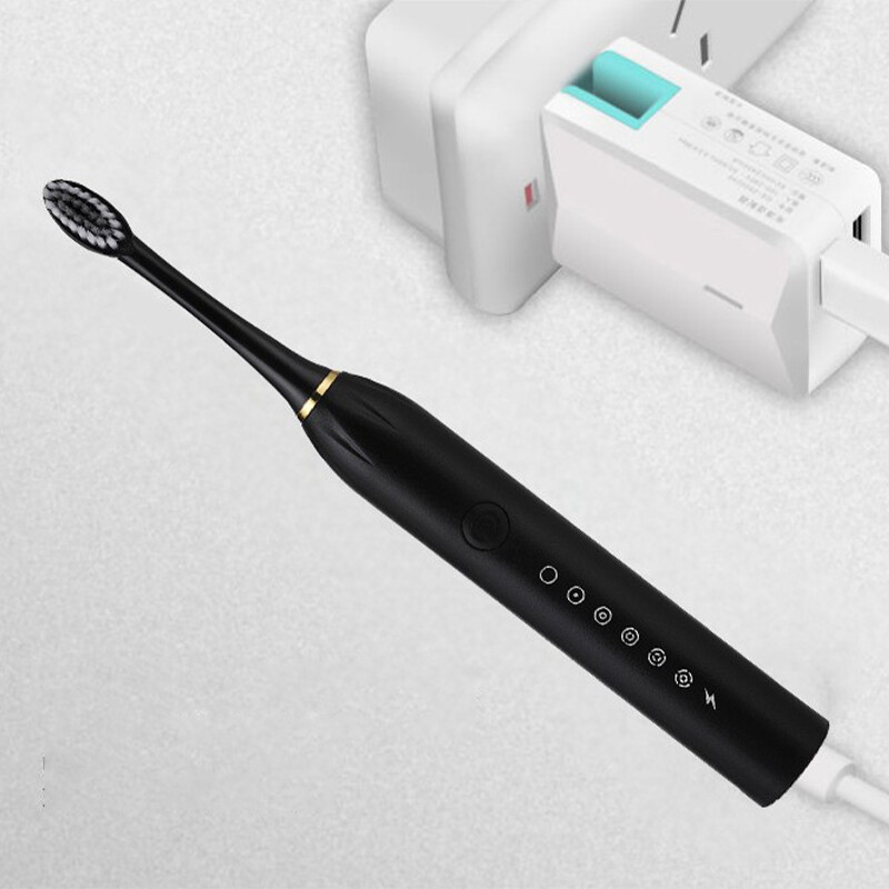 Electric Tooth Brushes USB Chargeable Waterproof with 4Pcs Replacement Heads