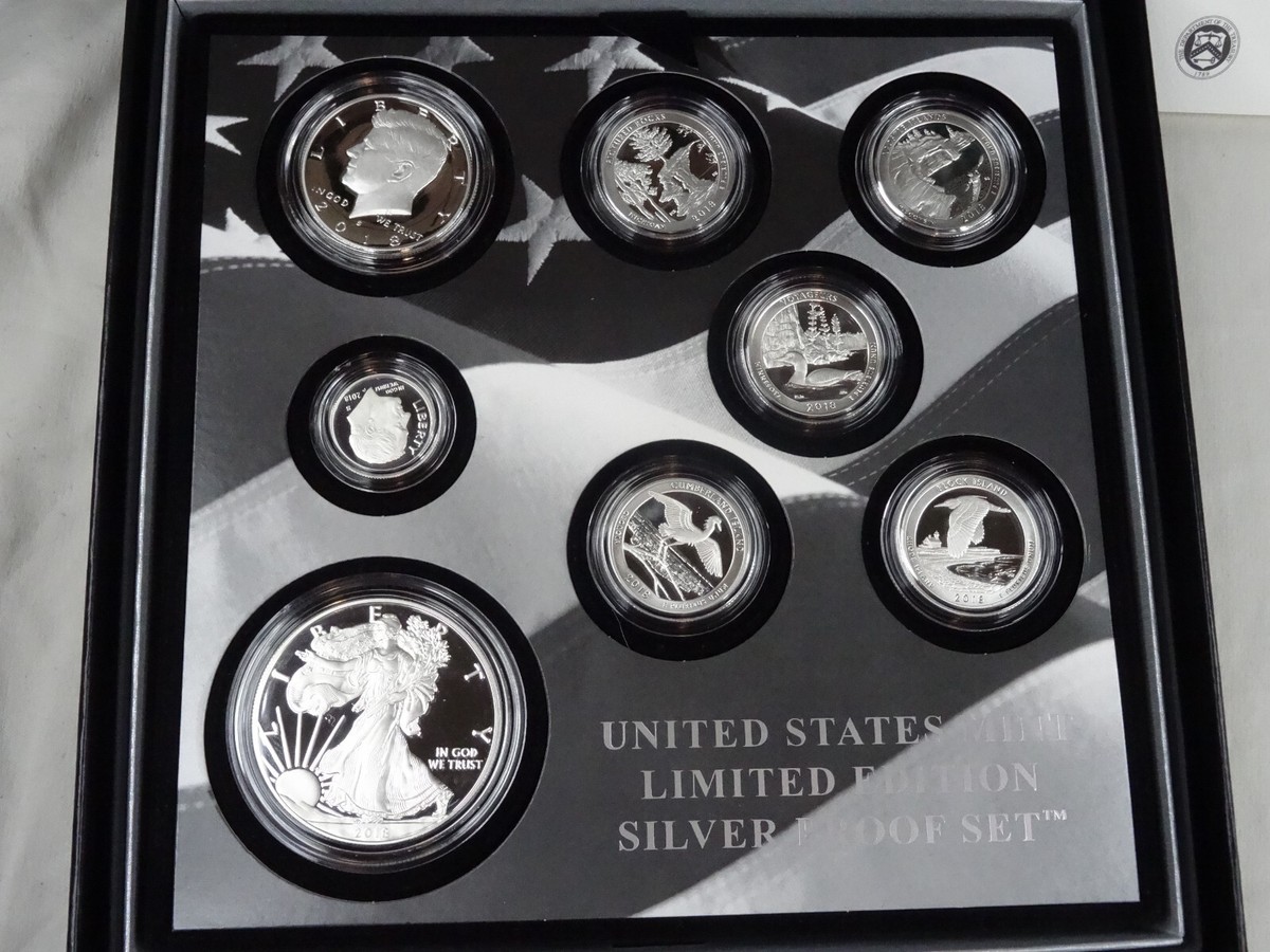 2018 Limited Edition Silver Proof Set US Mint 8 Coins OGP American