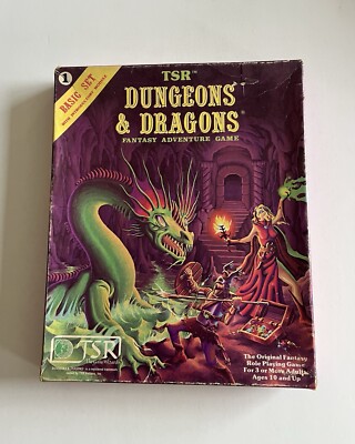 D&D Dungeons and Dragons PINK BASIC SET inkl. Original Würfel 1981